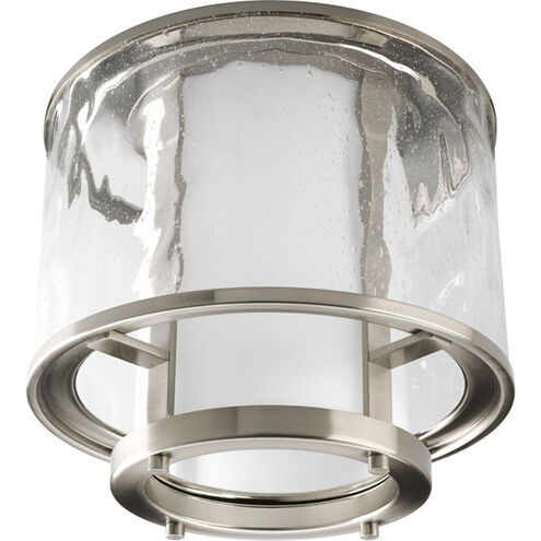 Bay Court 1 Light 12 inch Brushed Nickel Flush Mount Ceiling Light
