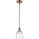 Ballston Brookfield LED 5.75 inch Antique Copper Pendant Ceiling Light in Clear Glass, Ballston