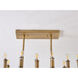 Canada 42 Light 14 inch Gold Chandelier Ceiling Light, Bamboo Pipe 