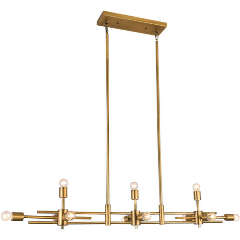 Canada 11 Light 9 inch Matte Brass Chandelier Ceiling Light