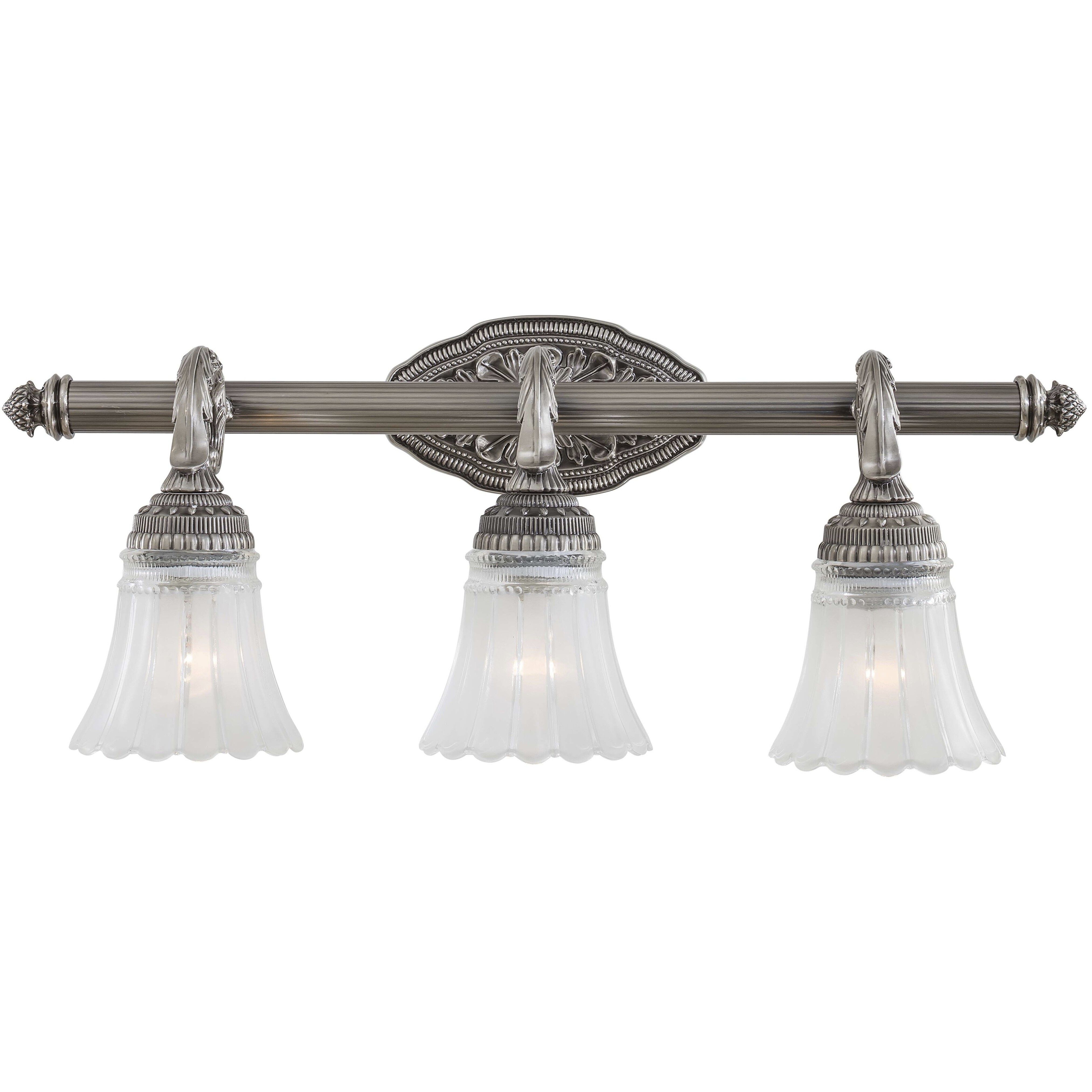 Europa 3 Light 26 inch Brushed Nickel Bath Light Wall Light