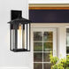 Crawford 1 Light 18.2 inch Black Outdoor Wall Light