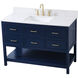 Sinclaire 48 X 22 X 34 inch Blue Vanity Sink Set