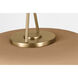 Richard June Liora 2 Light 47 inch Estate Brass Chandelier Ceiling Light in LED, Toast Stoneware