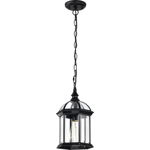 Boxwood 1 Light 8 inch Textured Black Outdoor Hanging Lantern