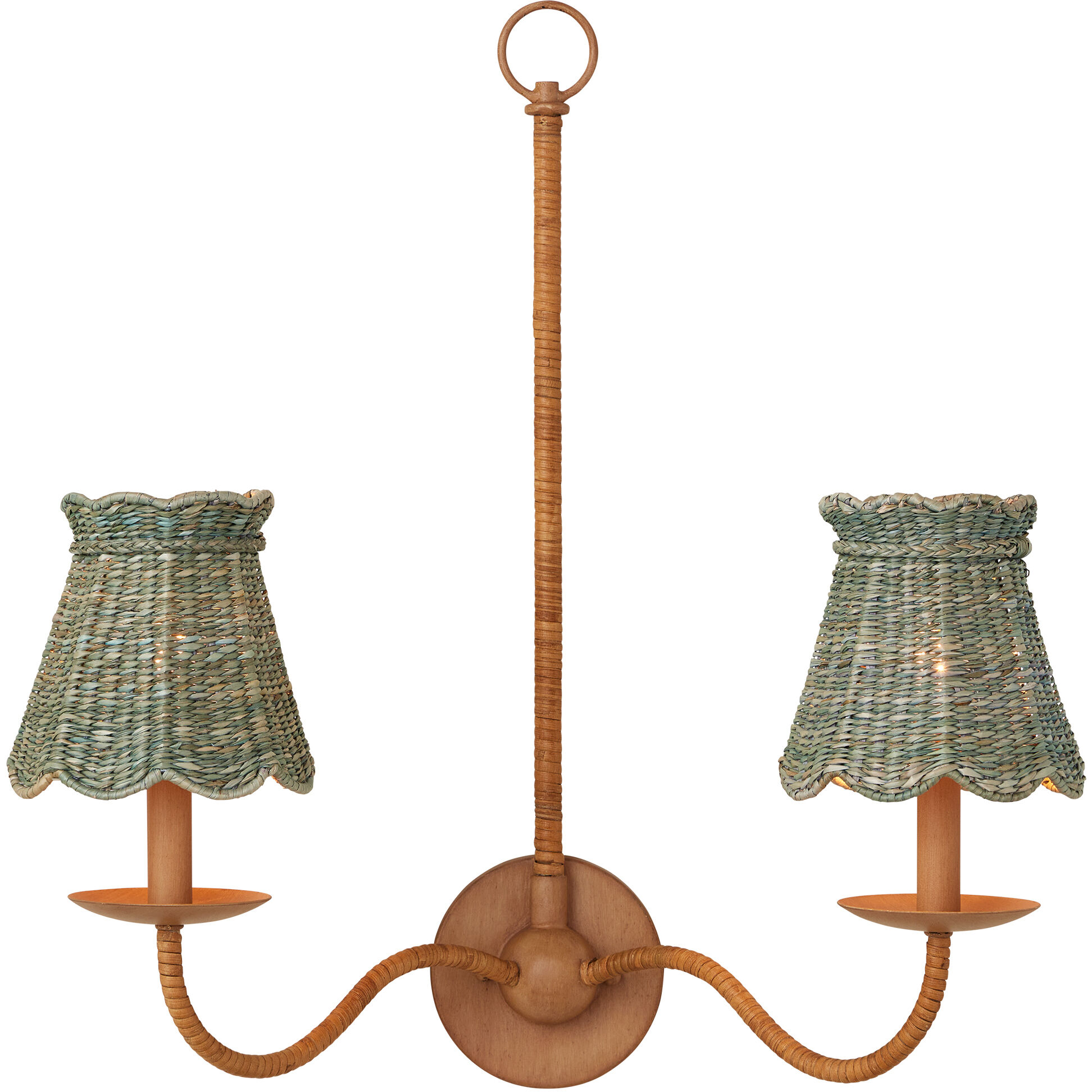Annabelle Teal 6 inch Tapered Chandelier Shade, Suzanne Duin Collection