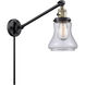 Bellmont 35 inch 60.00 watt Black Antique Brass Swing Arm Wall Light, Franklin Restoration