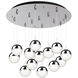 Pluto Multi Pendant Ceiling Light in Chrome
