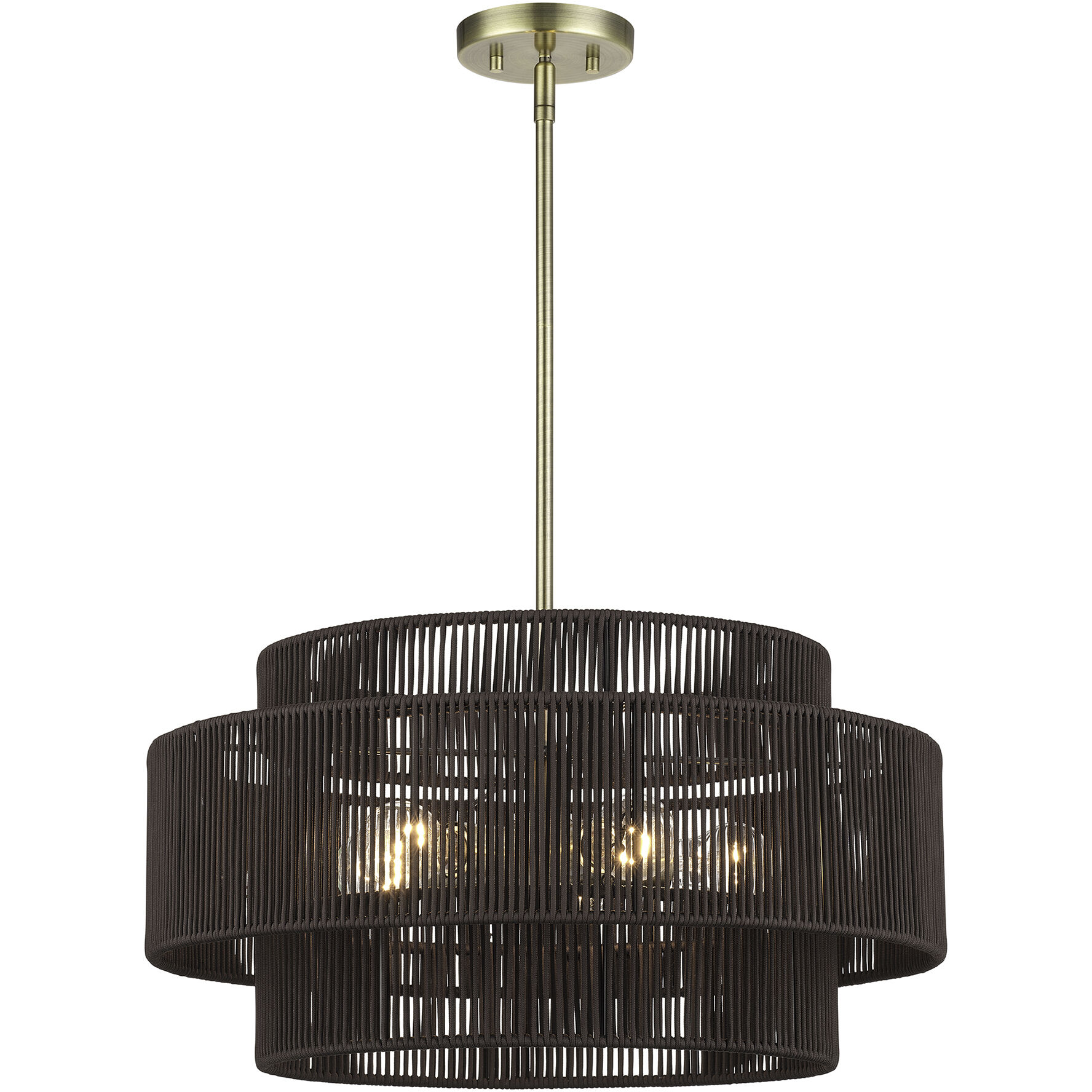 Acordia 5 Light 22 inch Antique Brass Pendant Chandelier Ceiling Light