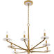 Judi 8 Light 38 inch Distressed Gold Chandelier Ceiling Light