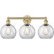 Athens 3 Light 26 inch Brushed Brass and Clear Bath Vanity Light Wall Light