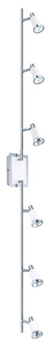 Eridan Chrome and Shiny White 50 watt 6 Light Spot Light