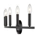 Sawyer 5 Light 32 inch Matte Black Vanity Light Wall Light