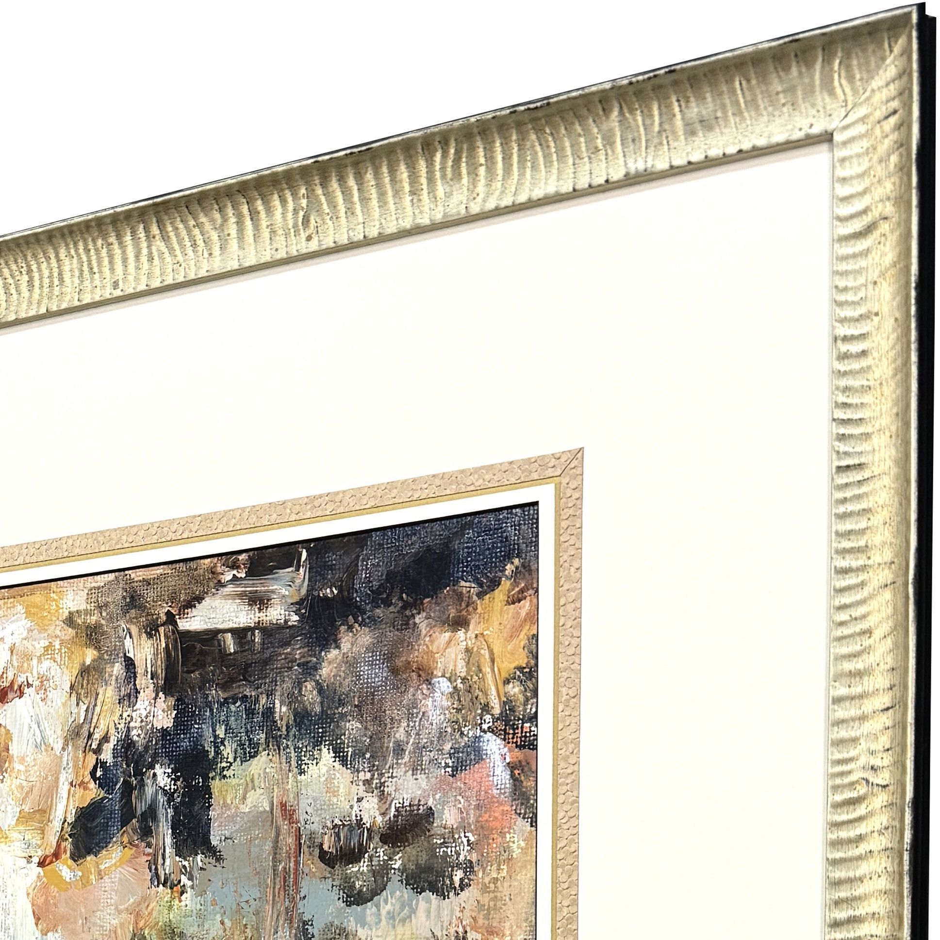 Mystic Marina Multi and Brown and Green and Pink Framed Art