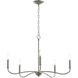 Ilia 5 Light 28 inch Brushed Nickel Chandelier Ceiling Light