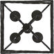 Clover 4 Light 12.5 inch Black Forged Iron Pendant Ceiling Light