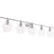 Gene 5 Light 47 inch Chrome Wall sconce Wall Light