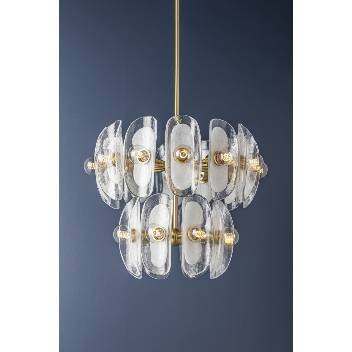 Hilo 20 Light 30.75 inch Aged Brass Semi Flush Ceiling Light