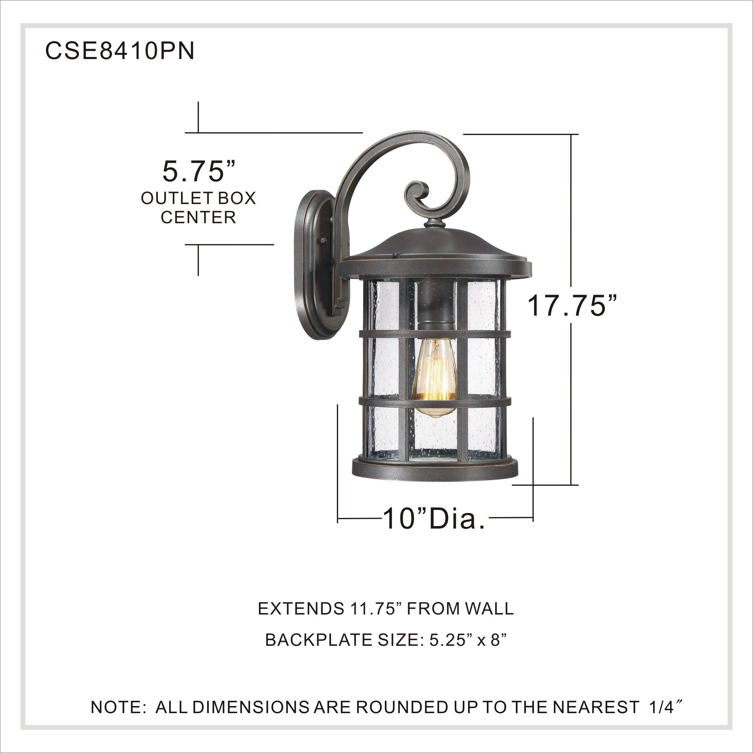Crusade 1 Light 18 inch Palladian Bronze Outdoor Wall Lantern