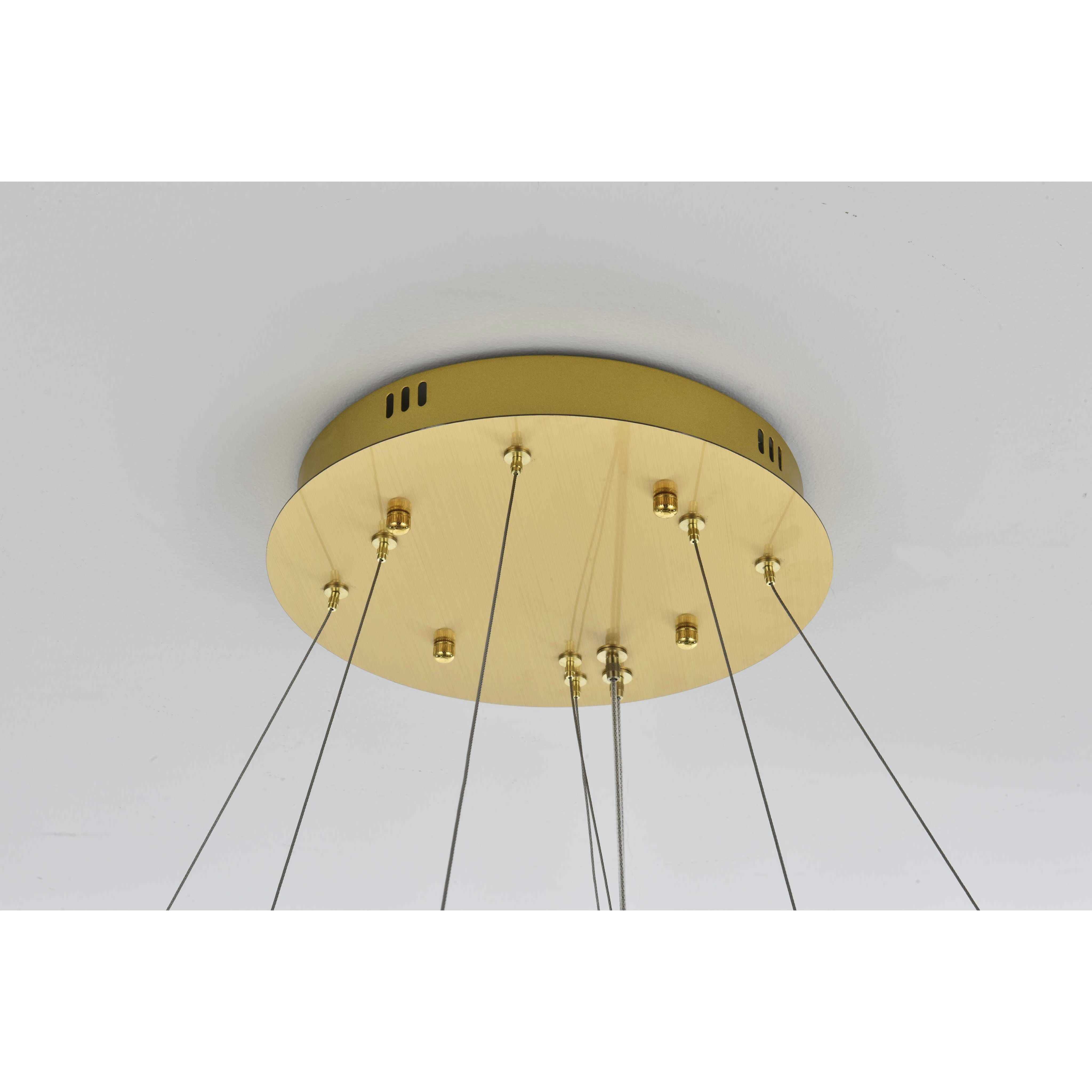 Bowen 2 Light 35.5 inch Satin Gold Chandelier Ceiling Light