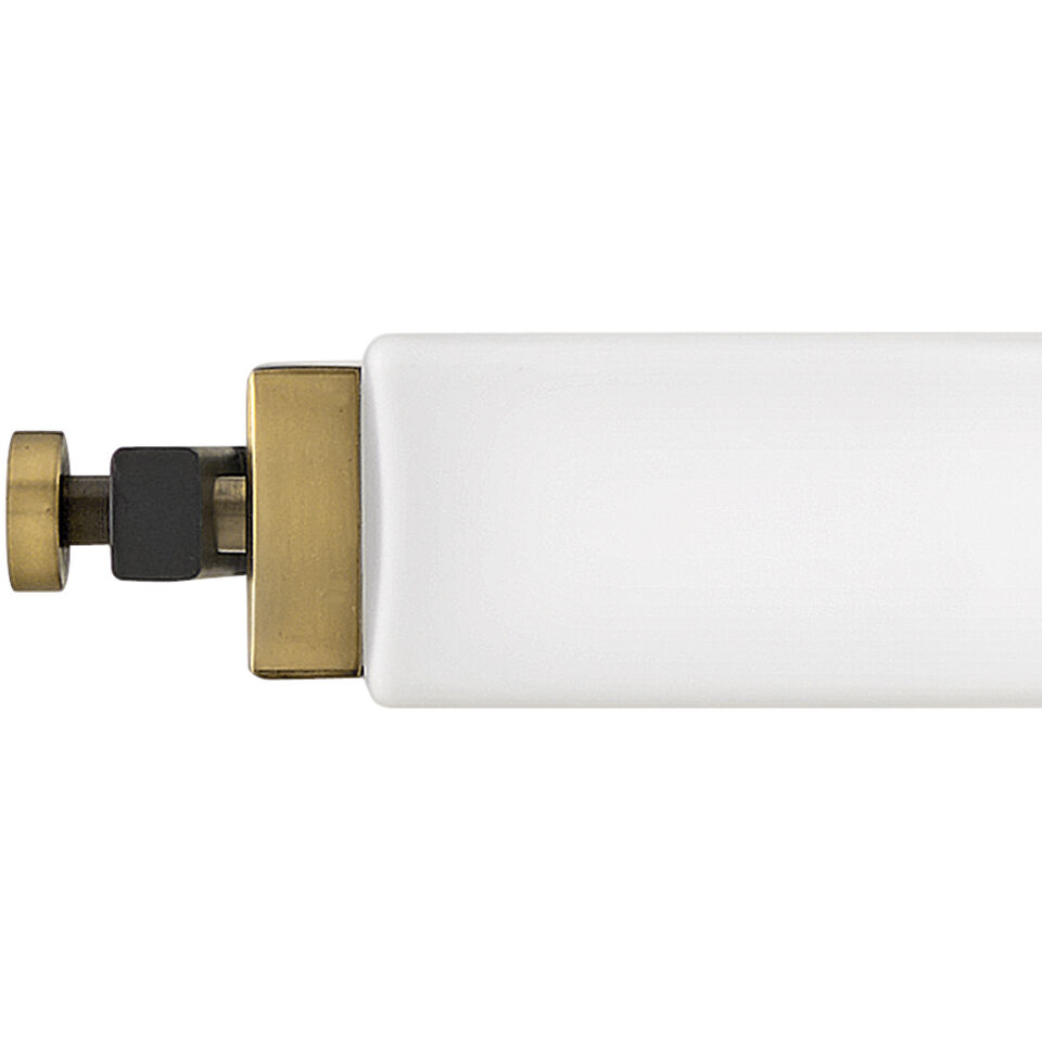 Rollins LED 18 inch Black with Heritage Brass Bath Light Wall Light in Black / Heritage Brass
