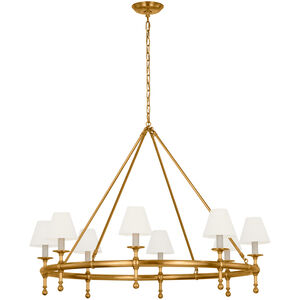 Chapman & Myers Classic LED 44 inch Antique-Burnished Brass Ring Chandelier Ceiling Light