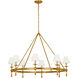 Chapman & Myers Classic LED 44 inch Antique-Burnished Brass Ring Chandelier Ceiling Light
