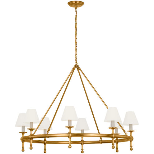 Chapman & Myers Classic LED 44 inch Antique-Burnished Brass Ring Chandelier Ceiling Light