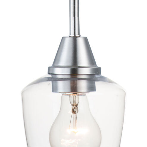 Goblet LED 5 inch Satin Nickel Mini Pendant Ceiling Light in Black and Satin Nickel