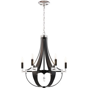 Crystal Empire 6 Light Grizzly Black Chandelier Ceiling Light in Radiance