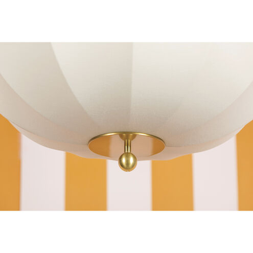 Meshelle 1 Light 20.25 inch Aged Brass Pendant Ceiling Light