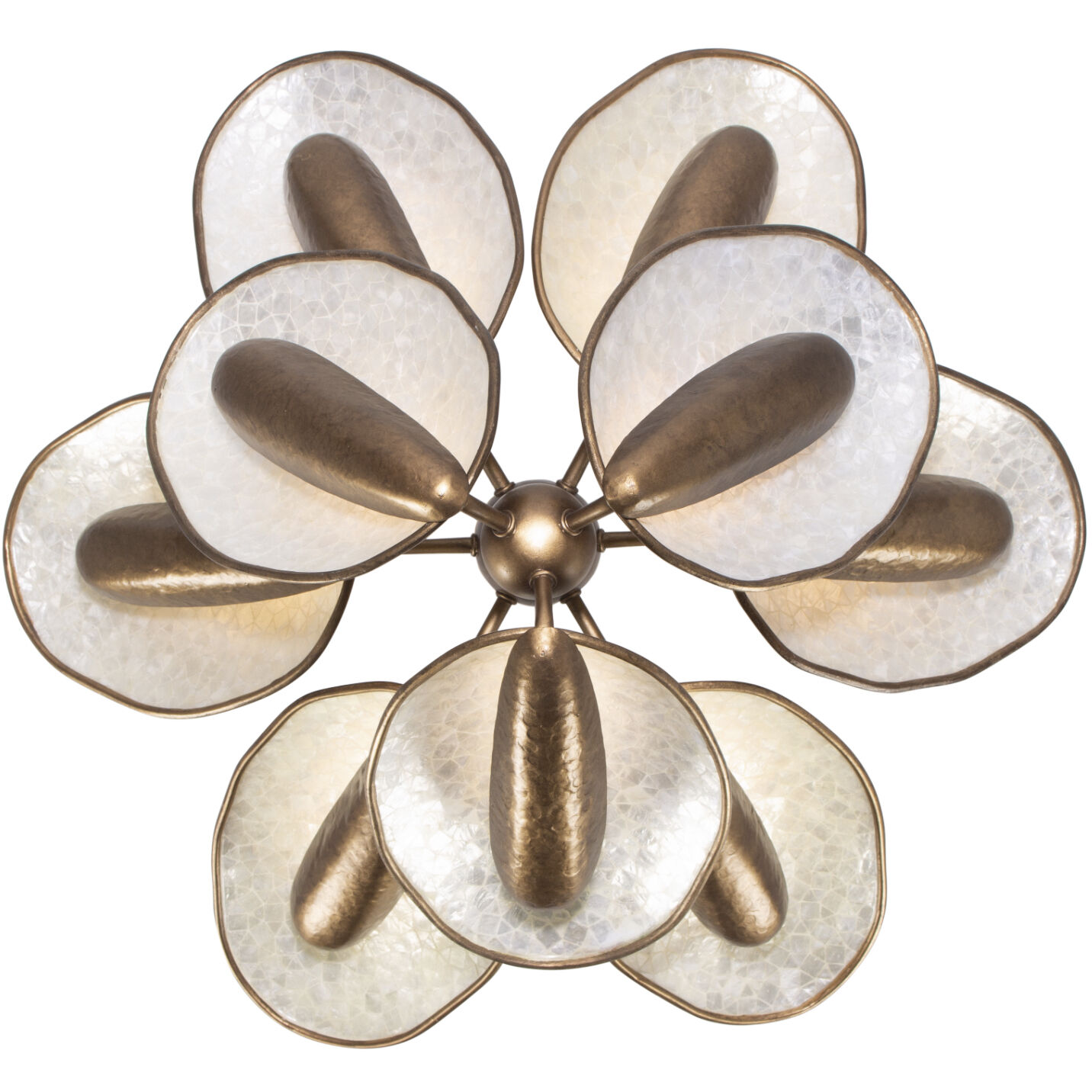 Spat 9 Light 27 inch Pearlized Antique Brass Pendant Ceiling Light