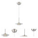 Lexa LED 9 inch Polished Steel Pendant Ceiling Light