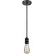 Gatsby Bare Bulb 1 Light 2 inch Oil Rubbed Bronze Mini Pendant Ceiling Light in Black, Gatsby