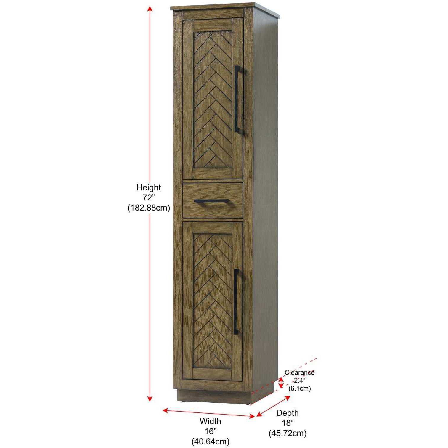 Chase Hazel Oak Bathroom Storage Cabinet