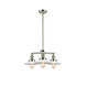 Franklin Restoration Halophane 3 Light 21.63 inch Polished Nickel Chandelier Ceiling Light in Matte White Halophane Glass, Franklin Restoration