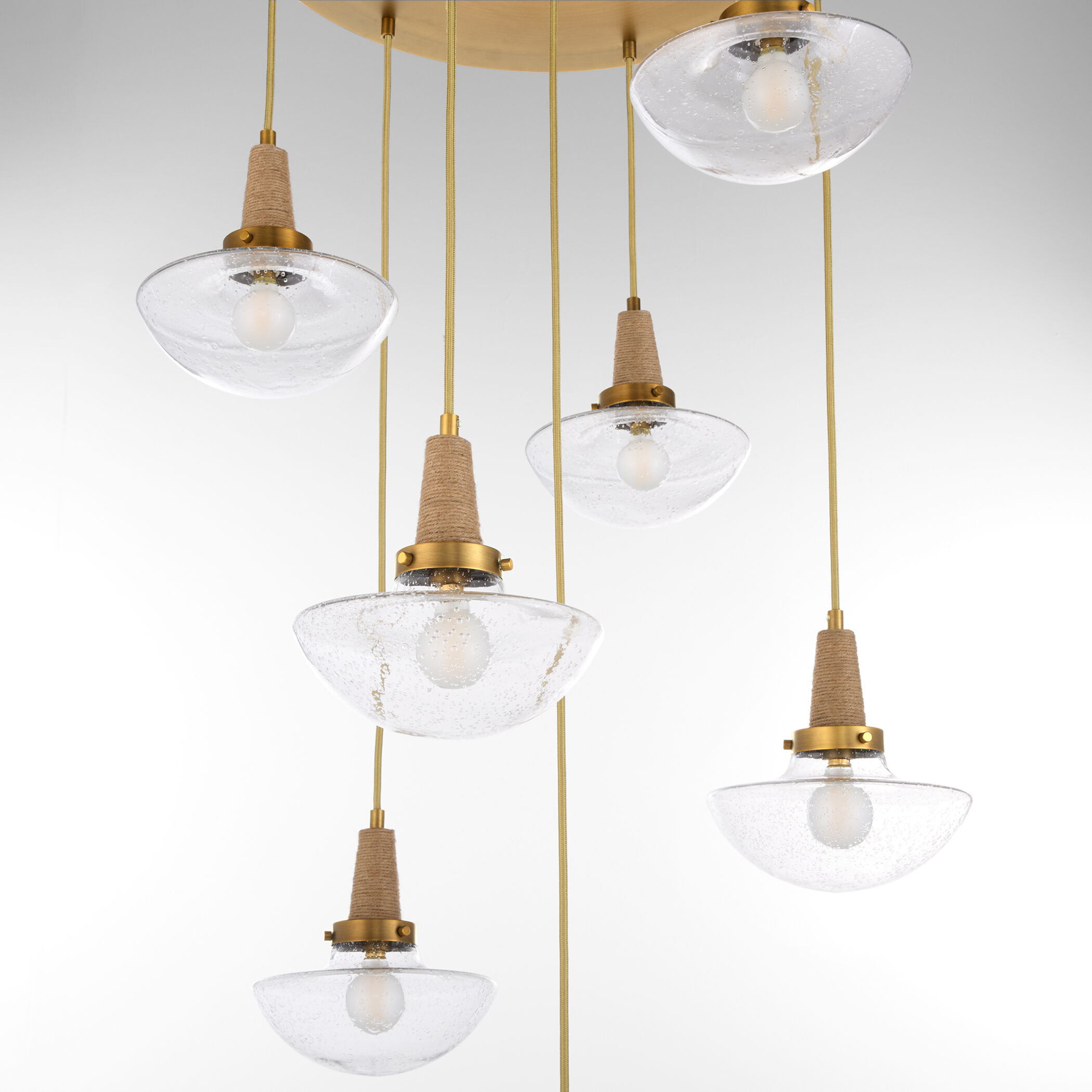 Stockport 7 Light 26.25 inch Brushed Brass Pendant Ceiling Light