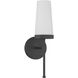 Haynes 1 Light 5 inch Matte Black Wall Sconce Wall Light, Essentials