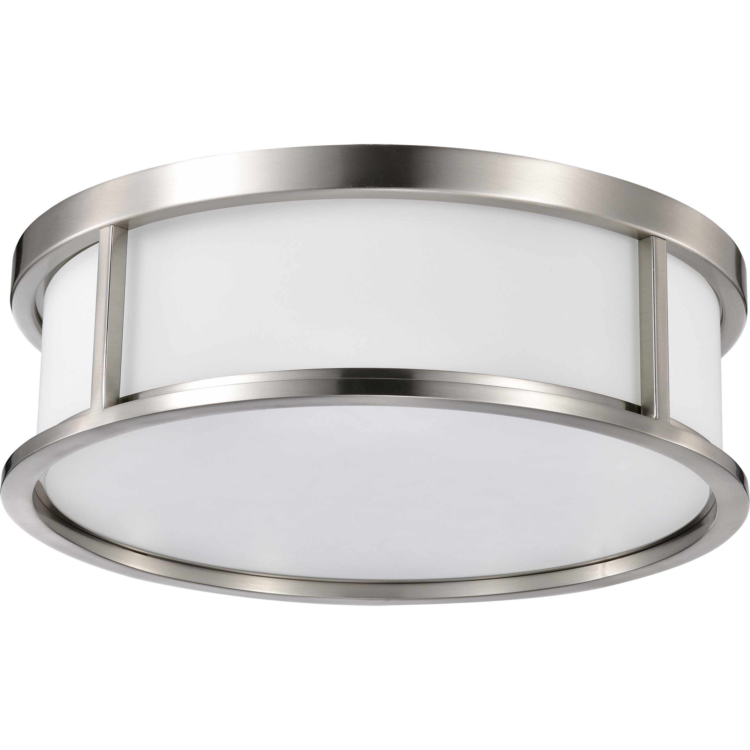 Odeon 3 Light 17 inch Brushed Nickel Flush Mount Ceiling Light