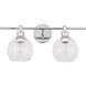 Collier 2 Light 19 inch Chrome Wall sconce Wall Light