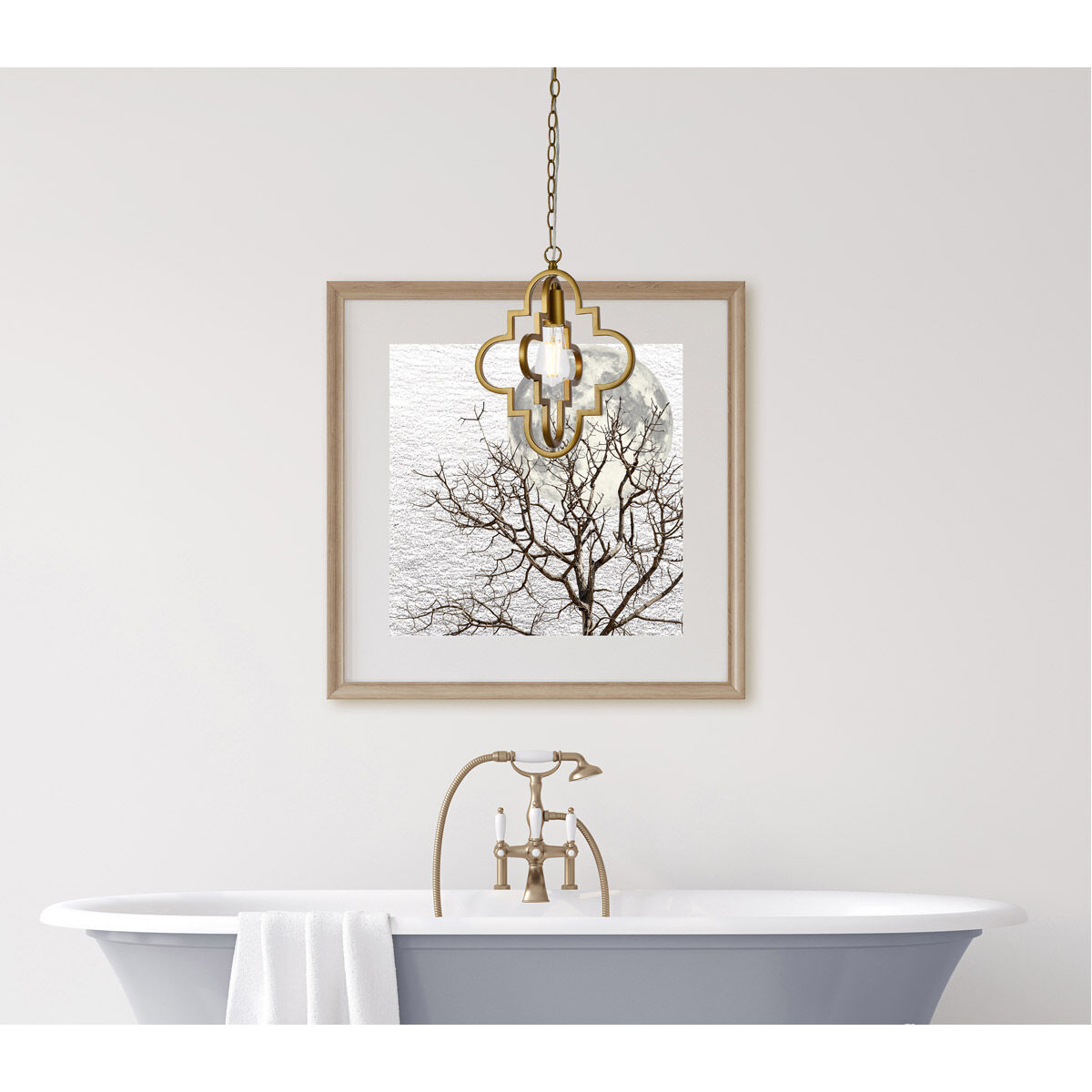 Sandara 1 Light 11 inch Brass Pendant Ceiling Light