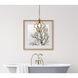 Sandara 1 Light 11 inch Brass Pendant Ceiling Light