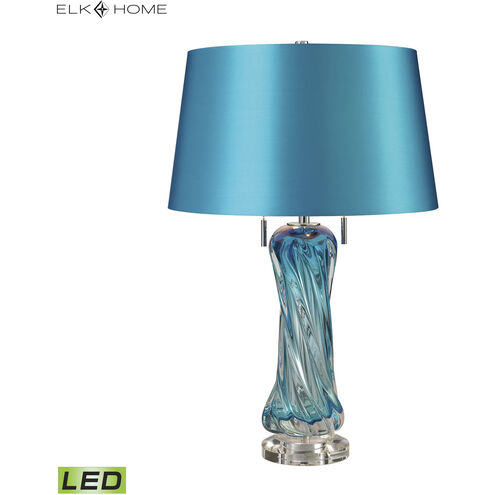 Vergato 24 inch 9.50 watt Blue with Clear Table Lamp Portable Light in LED