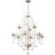 Colonial Charm 9 Light 33.13 inch White Wash and Sun Dried Clay Chandelier Ceiling Light