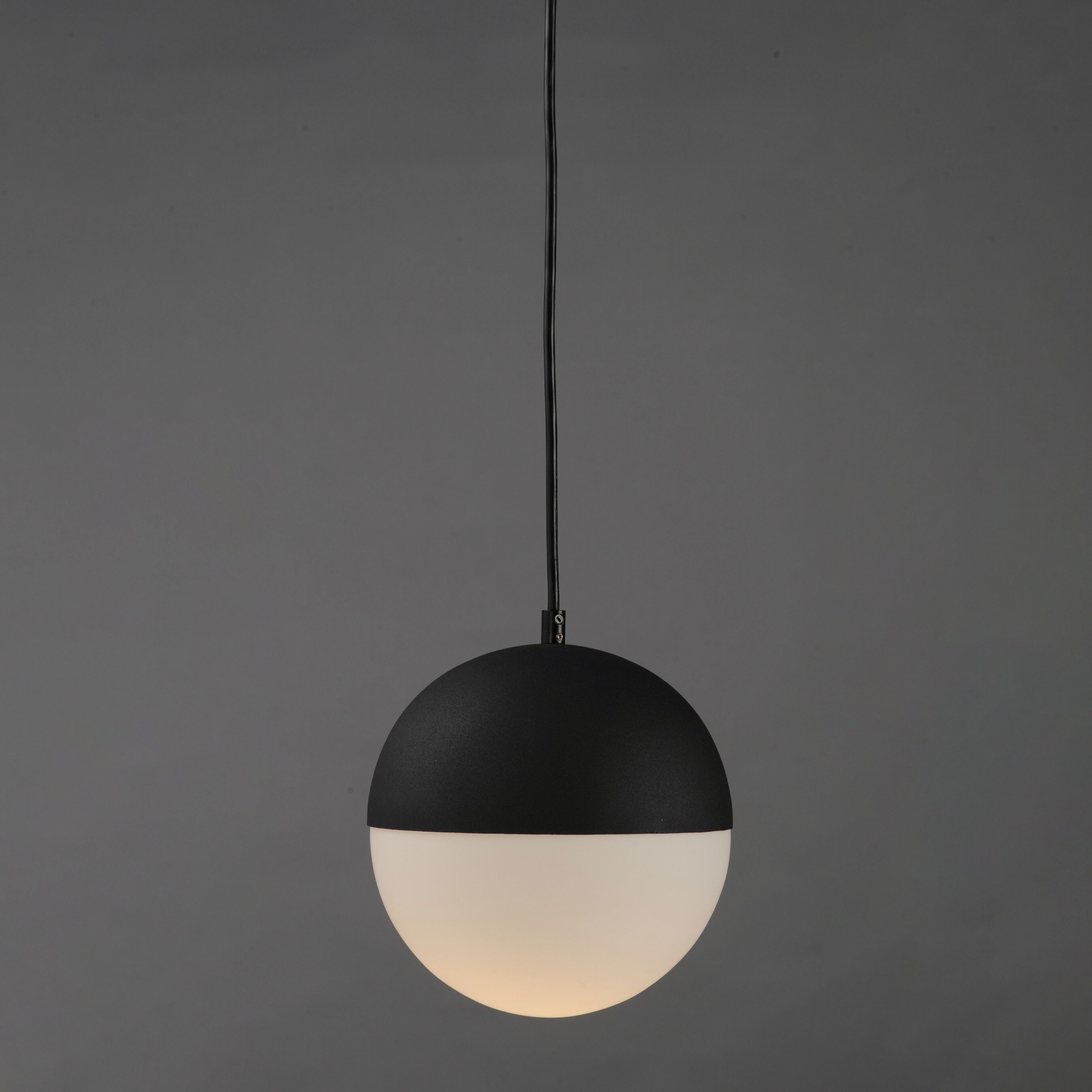 Half Moon LED 7.75 inch Black Mini Pendant Ceiling Light