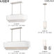 Carlisle 5 Light 41 inch Brushed Nickel Linear Chandelier Ceiling Light