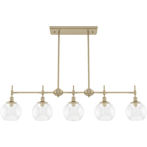 Xidane 5 Light 42 inch Alturas Gold Linear Chandelier Ceiling Light