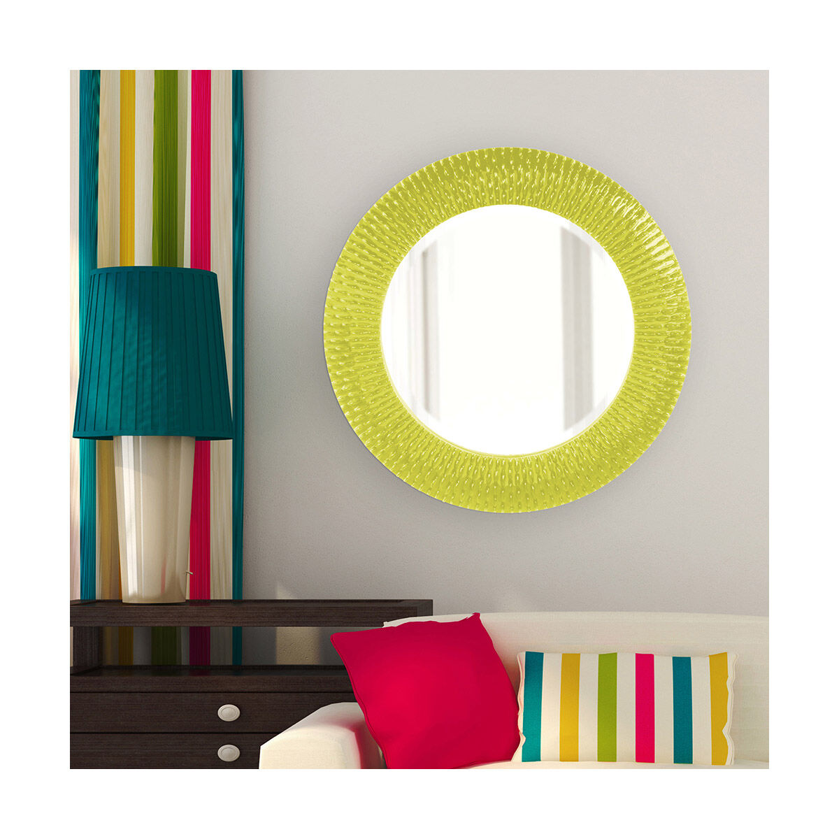 Bergman 32 X 32 inch Glossy Green Wall Mirror