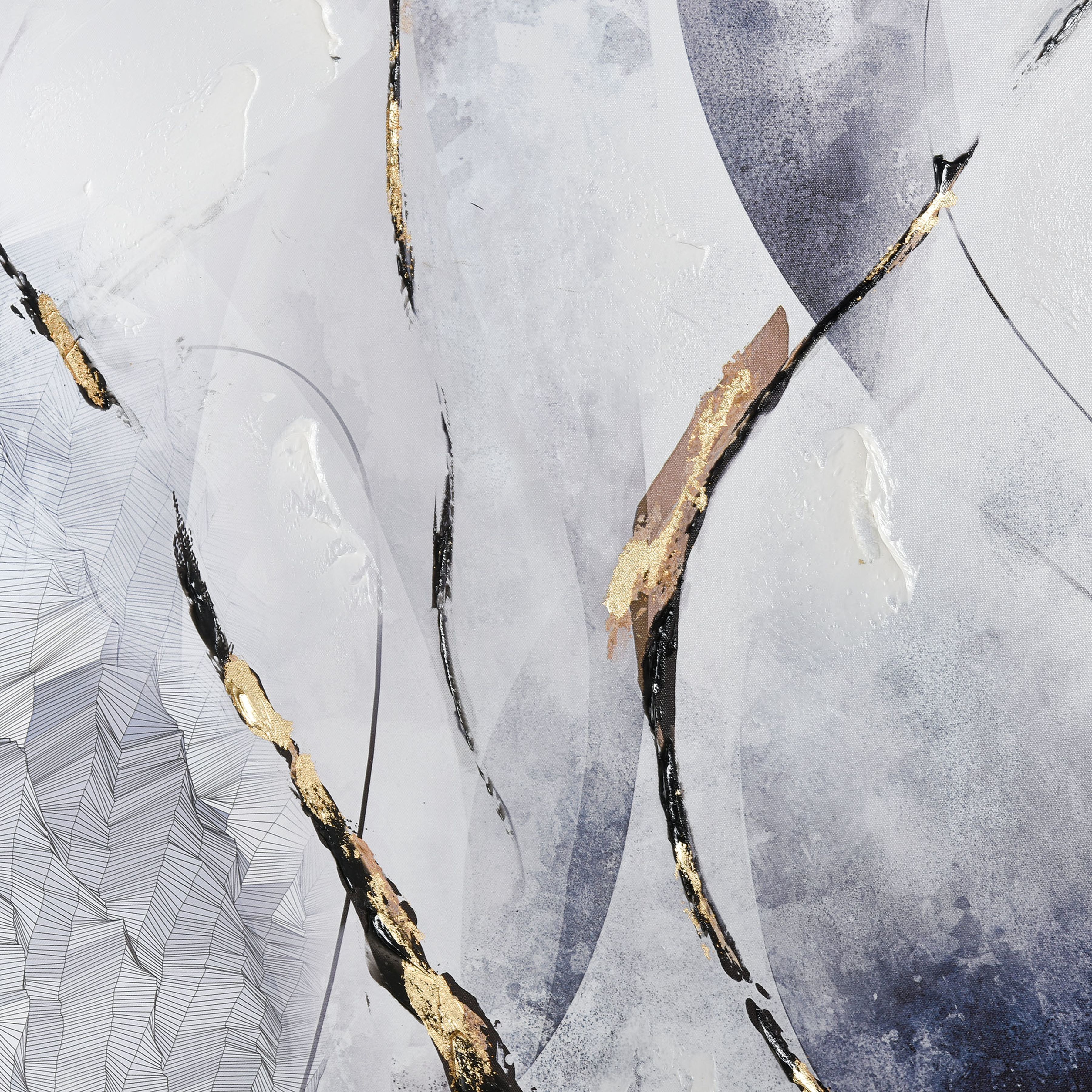 Strength White with Navy Framed Wall Art