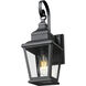 Raphael 1 Light 19.25 inch Sand Black Outdoor Wall Light in Soft Sand Black